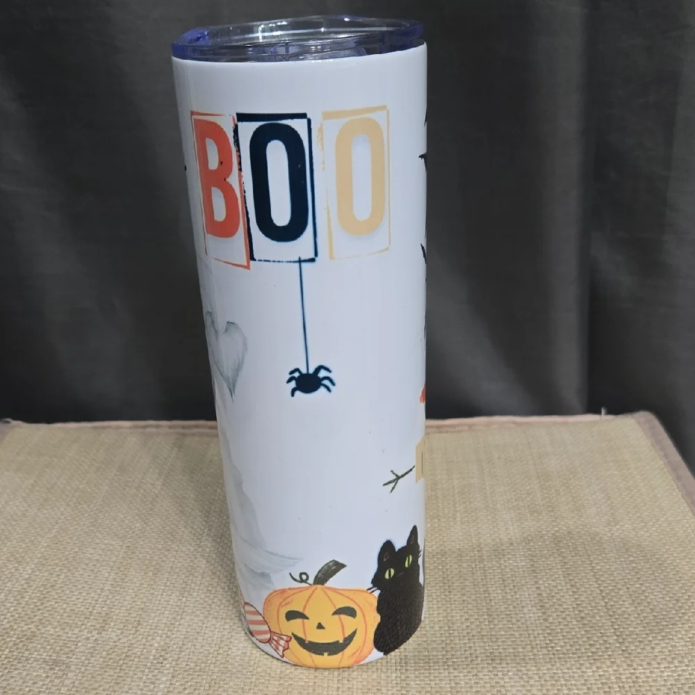 Halloween Themed Tumbler with Lid 20oz.